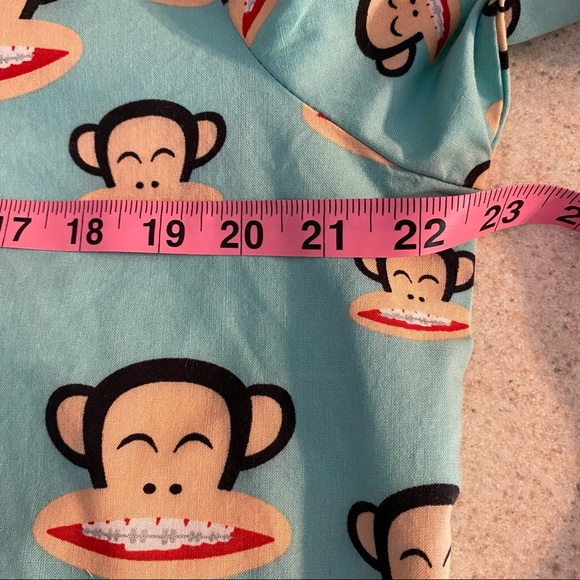 Paul Frank Scrub Top Julius w Braces Long Sleeve C - Picture 6 of 10